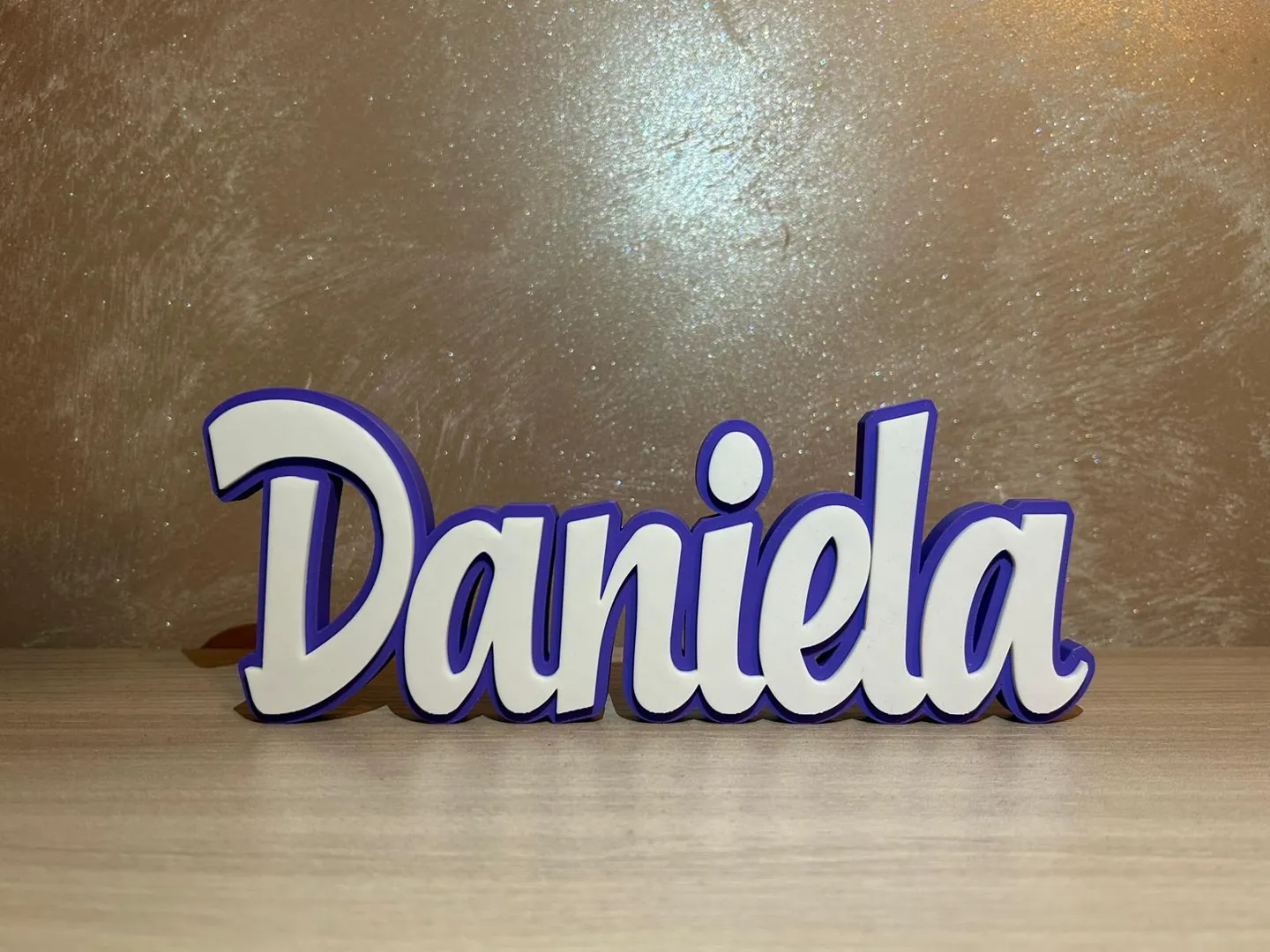 Placa Decorativa Personalizável — Nome em Letra Cursiva