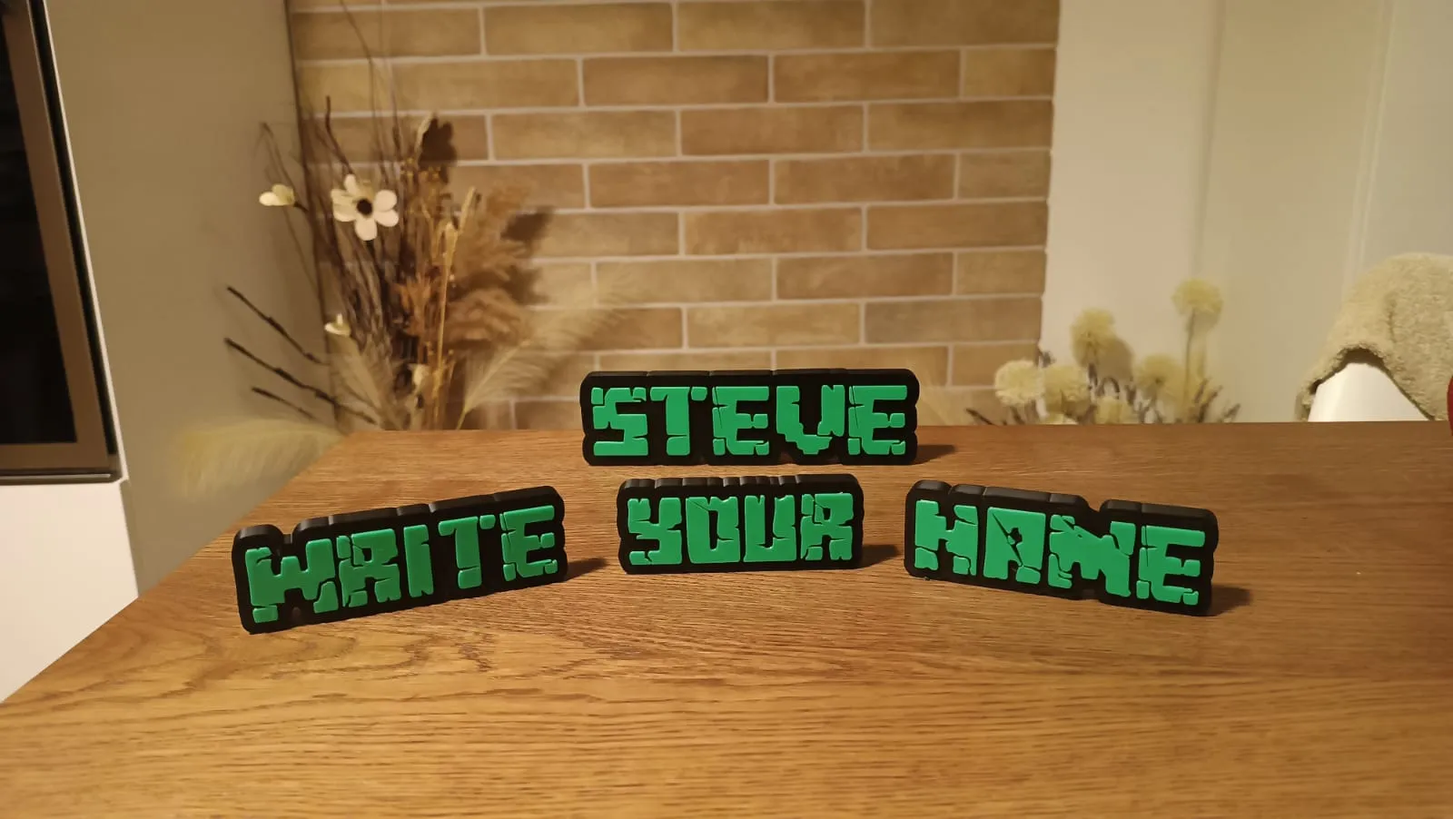 Placa Decorativa Personalizável — Minecraft