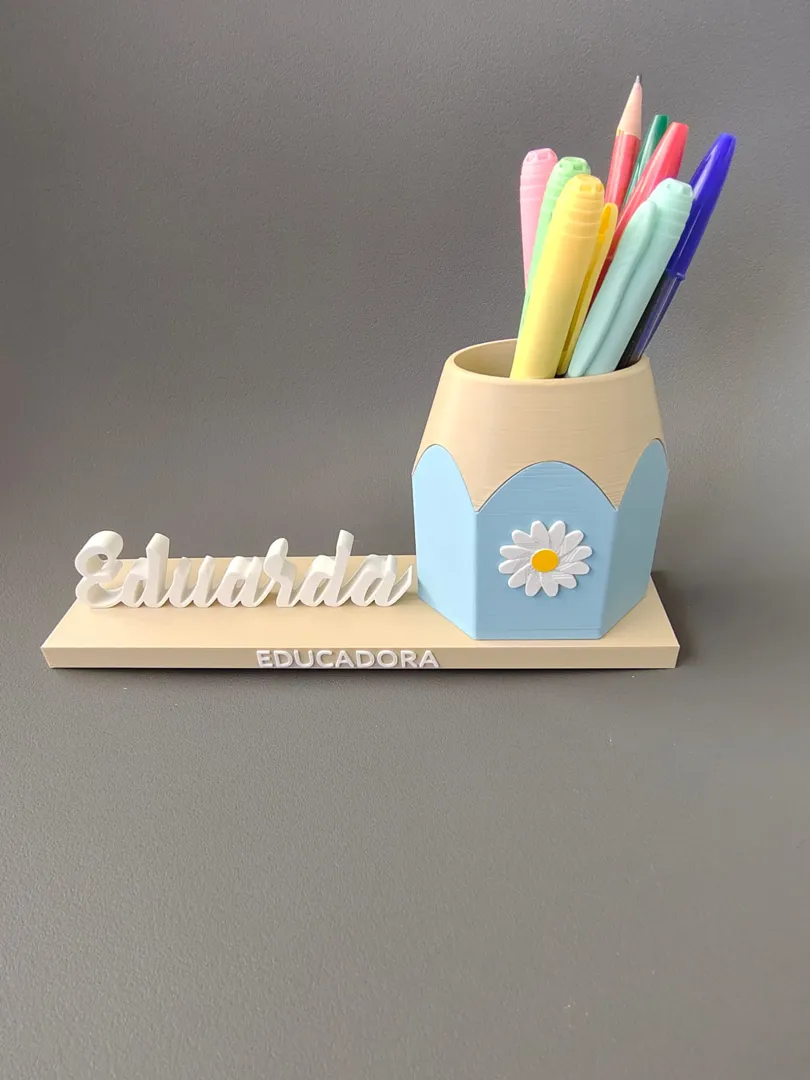 Porta-Lápis Personalizável — Nome