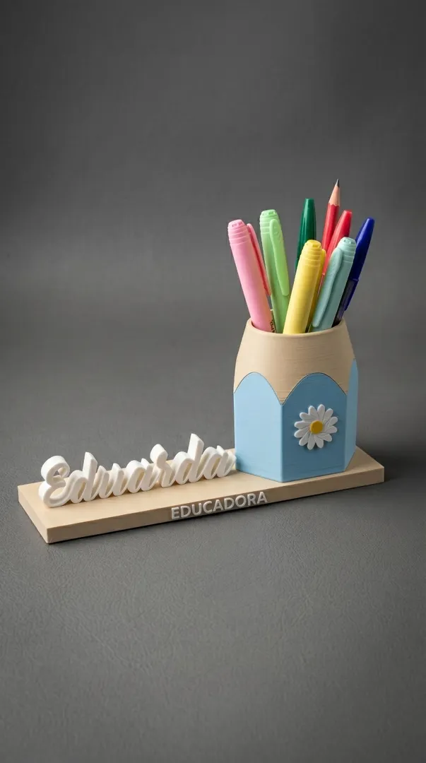 Porta-Lápis Personalizável — Nome