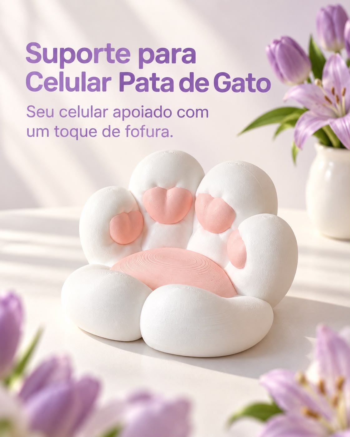 Suporte para Celular Pata de Gato