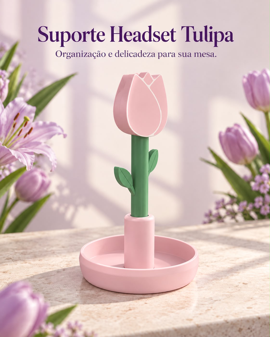 Suporte para Headset Flor