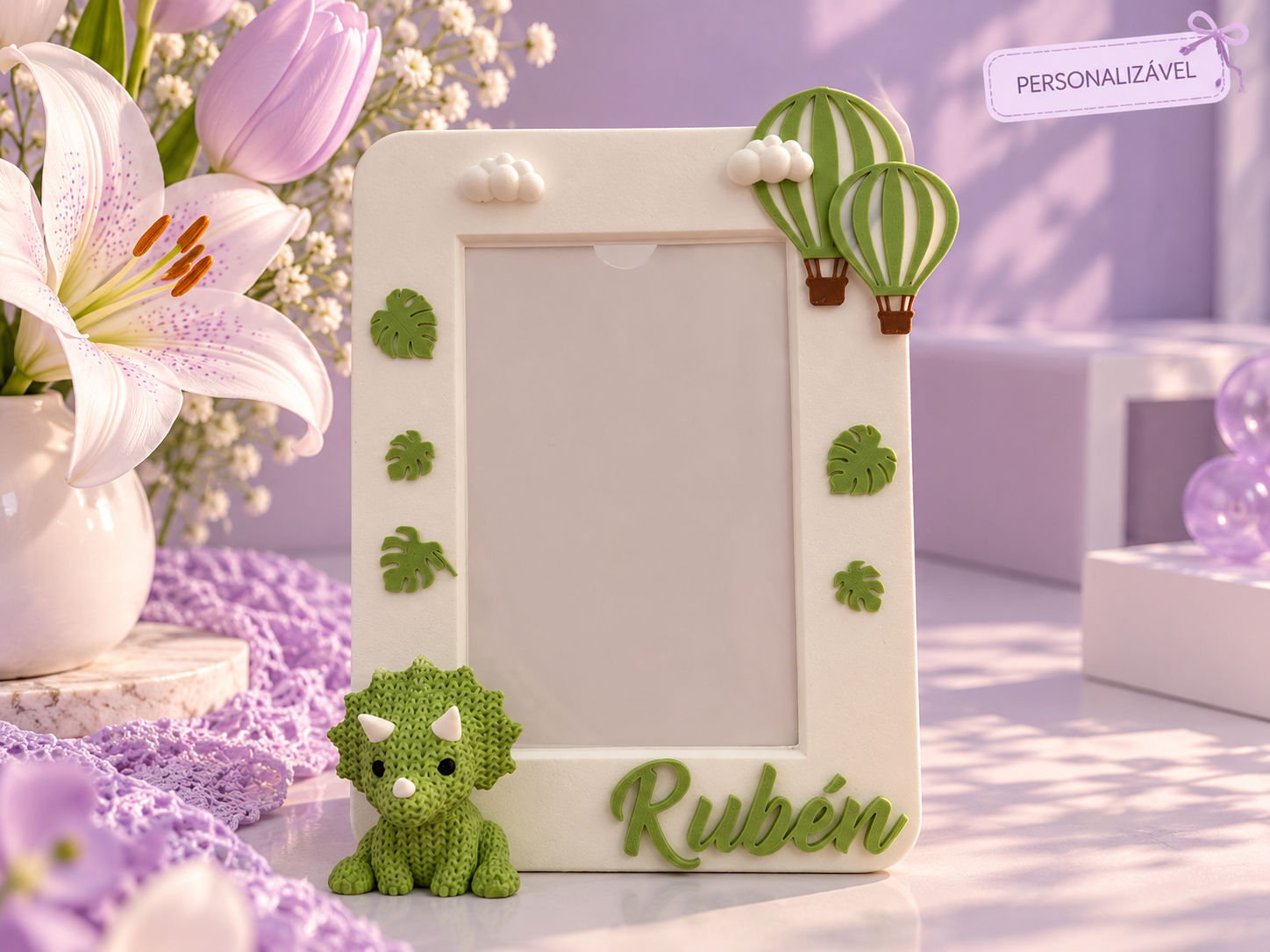 Porta-Retrato Infantil Personalizável — Foto 10×15 cm